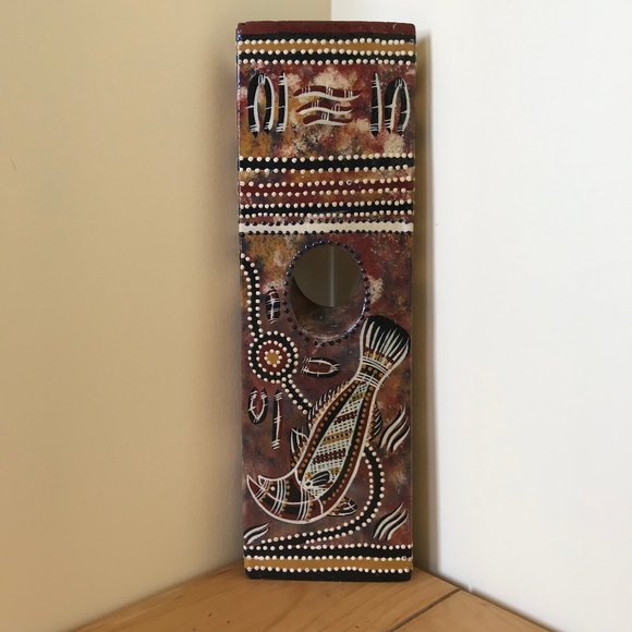 Birubi Art Wine Bottle Holder Australia Hand Painted Artist Trisha Mason - Picture 2 of 5